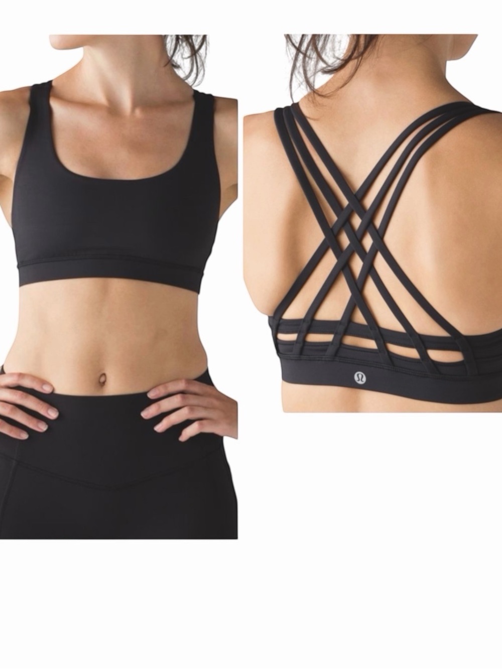 Lululemon Energy Sports Bra Peek Black Size 2
